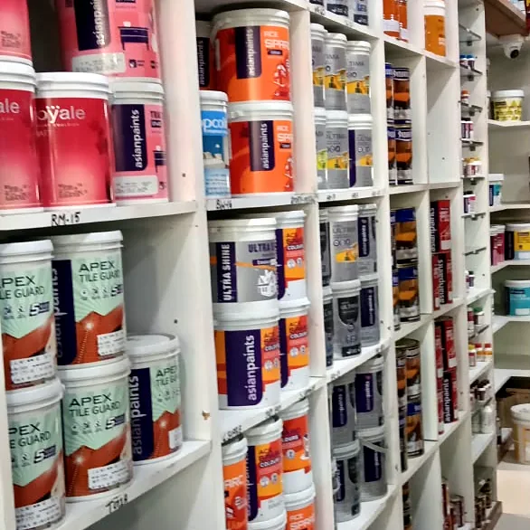 Our Paint & Finishes section at the Yelwala store