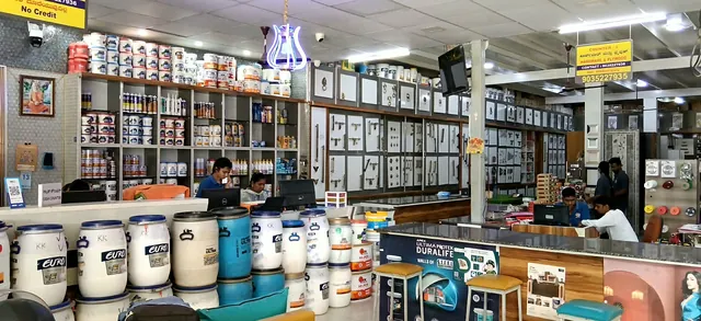 Paints and the main counter