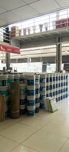 Paint stock by the entrance